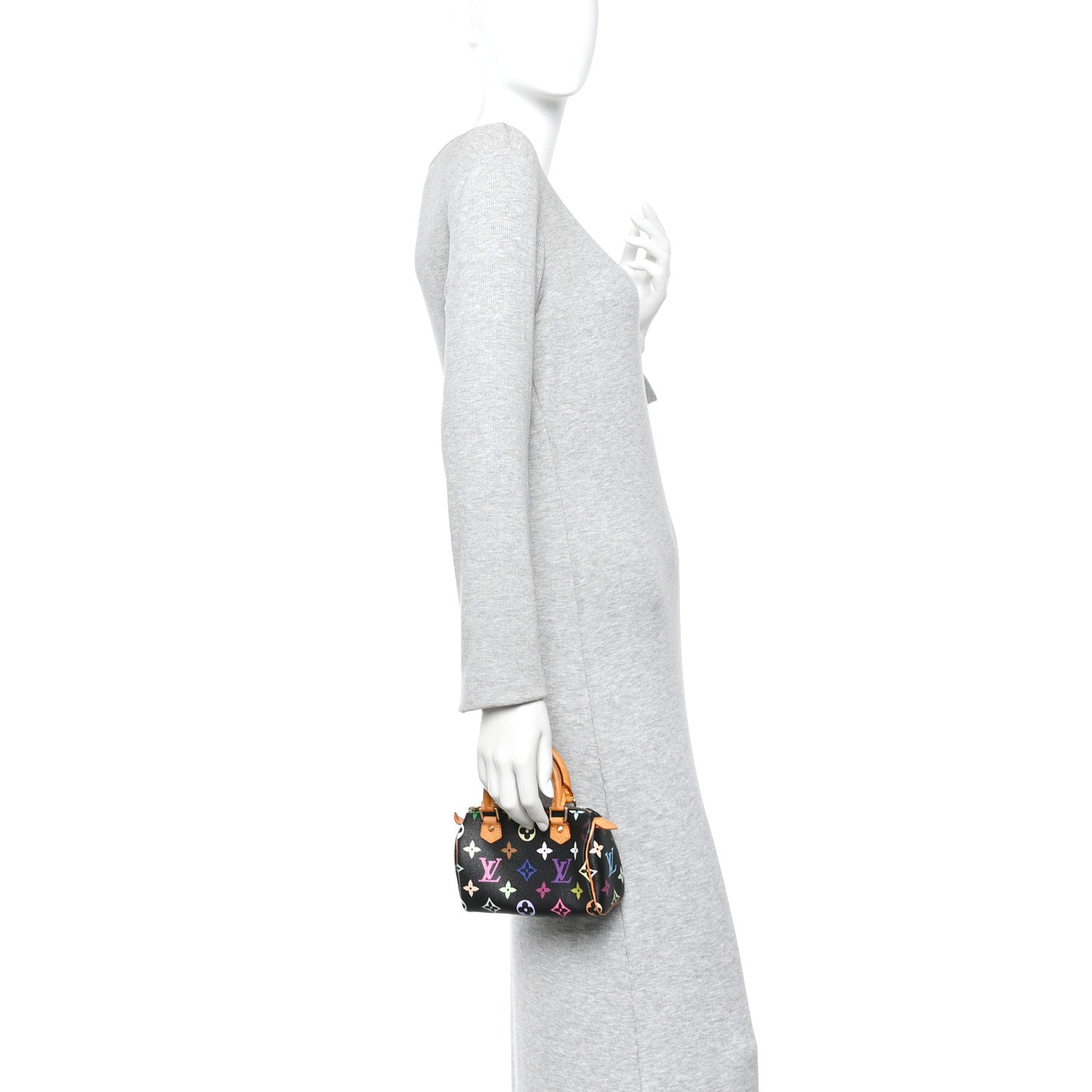 Louis Vuitton Monogram Multicolor Mini Sac HL Speedy Black 2 of 10