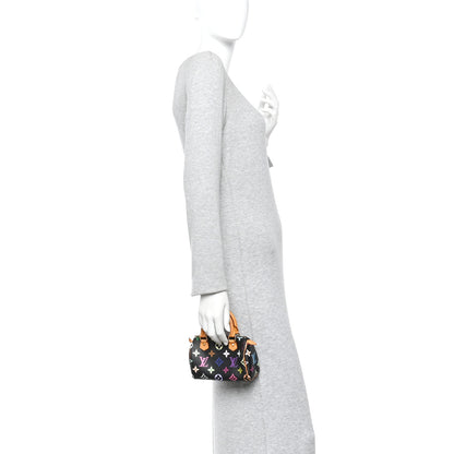 Louis Vuitton Monogram Multicolor Mini Sac HL Speedy Black 2 of 10