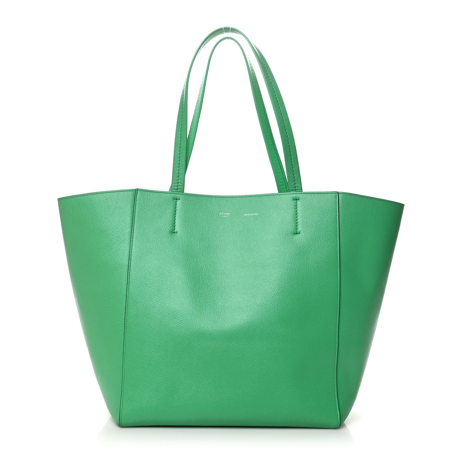 Grained Calfskin Small Horizontal Cabas Phantom Mint