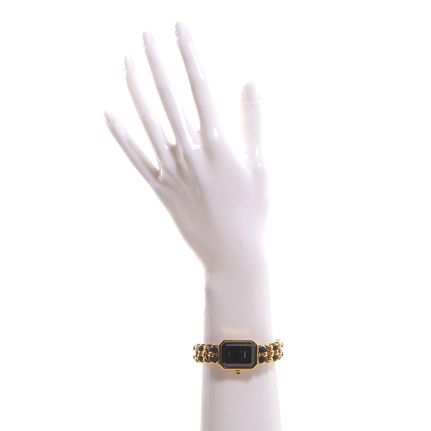 Chanel Stainless Steel Lambskin 20mm Chain Premiere Quartz Watch Gold M 2 of 6