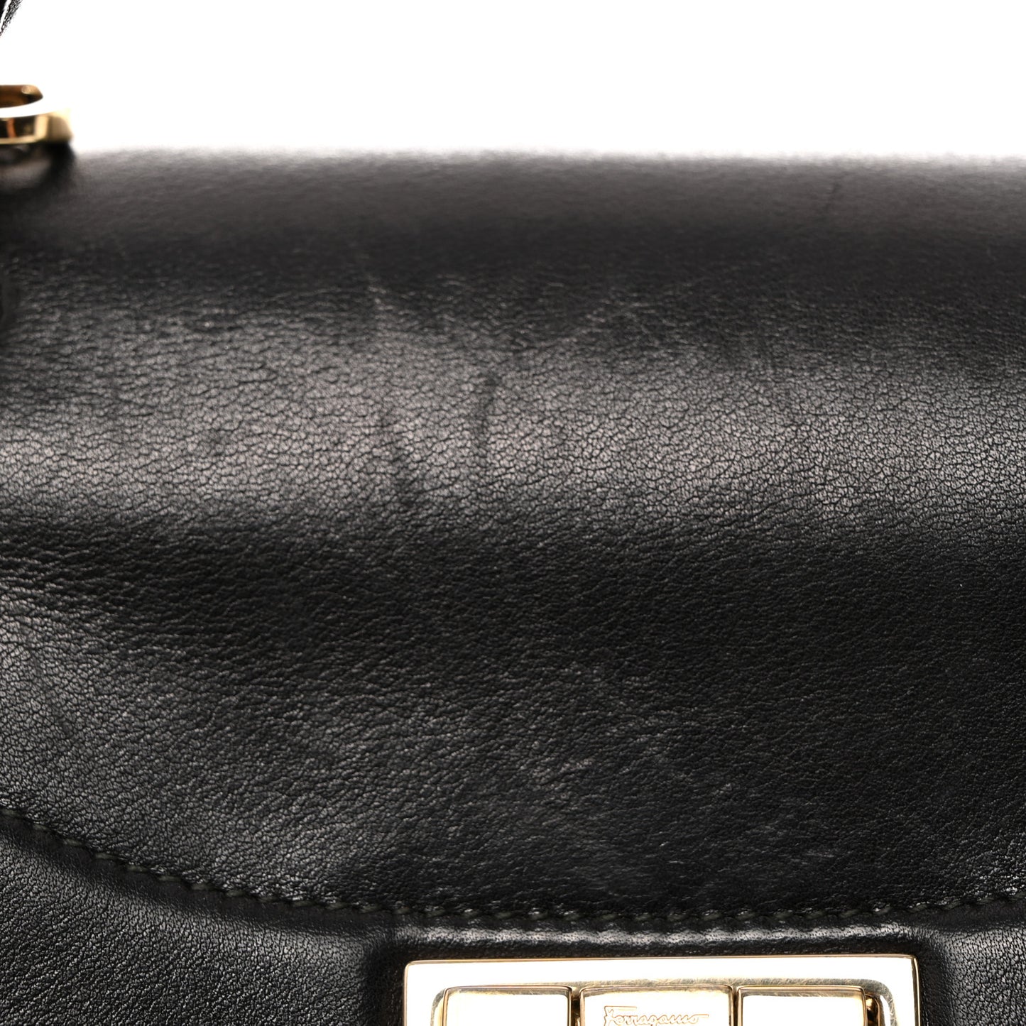 Calfskin Sofia Rainbow Top Handle Bag Black