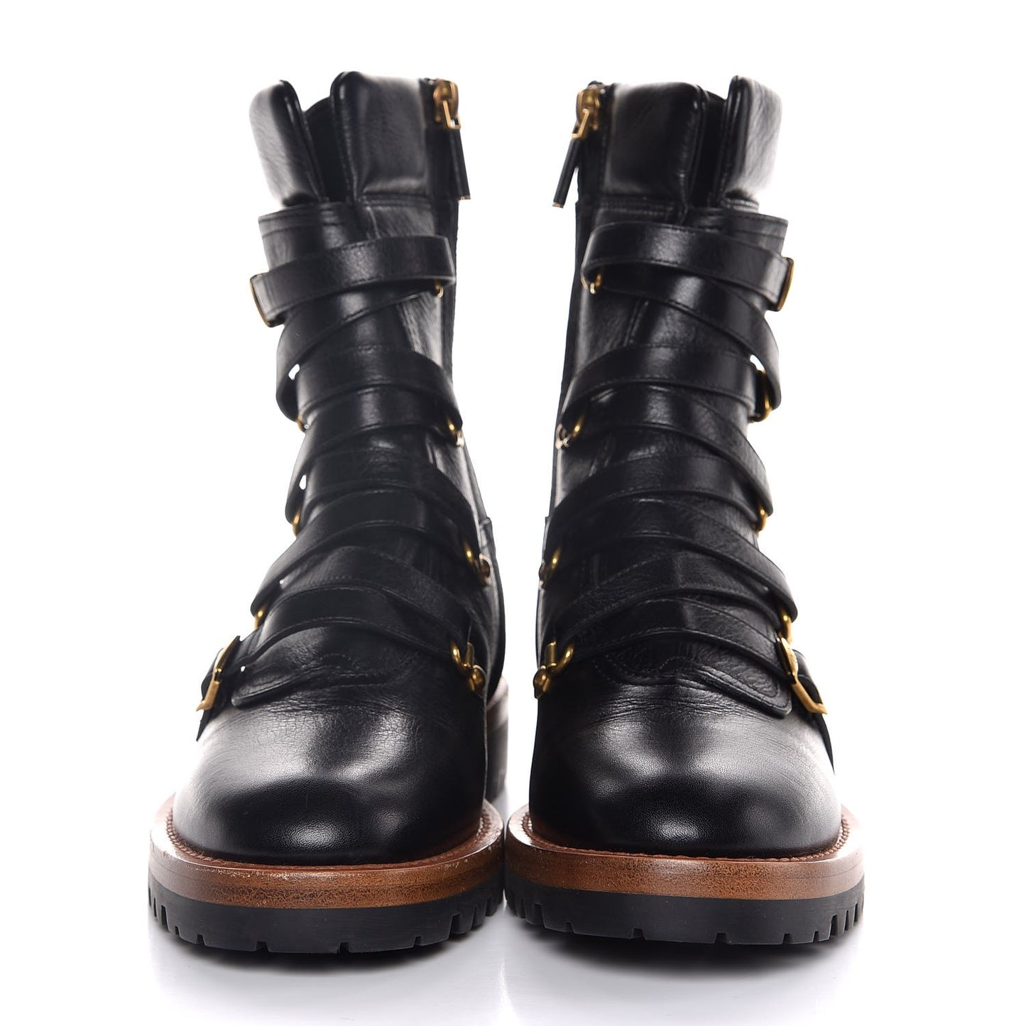 Shiny Calfskin Wildior Low Boot 36 Black