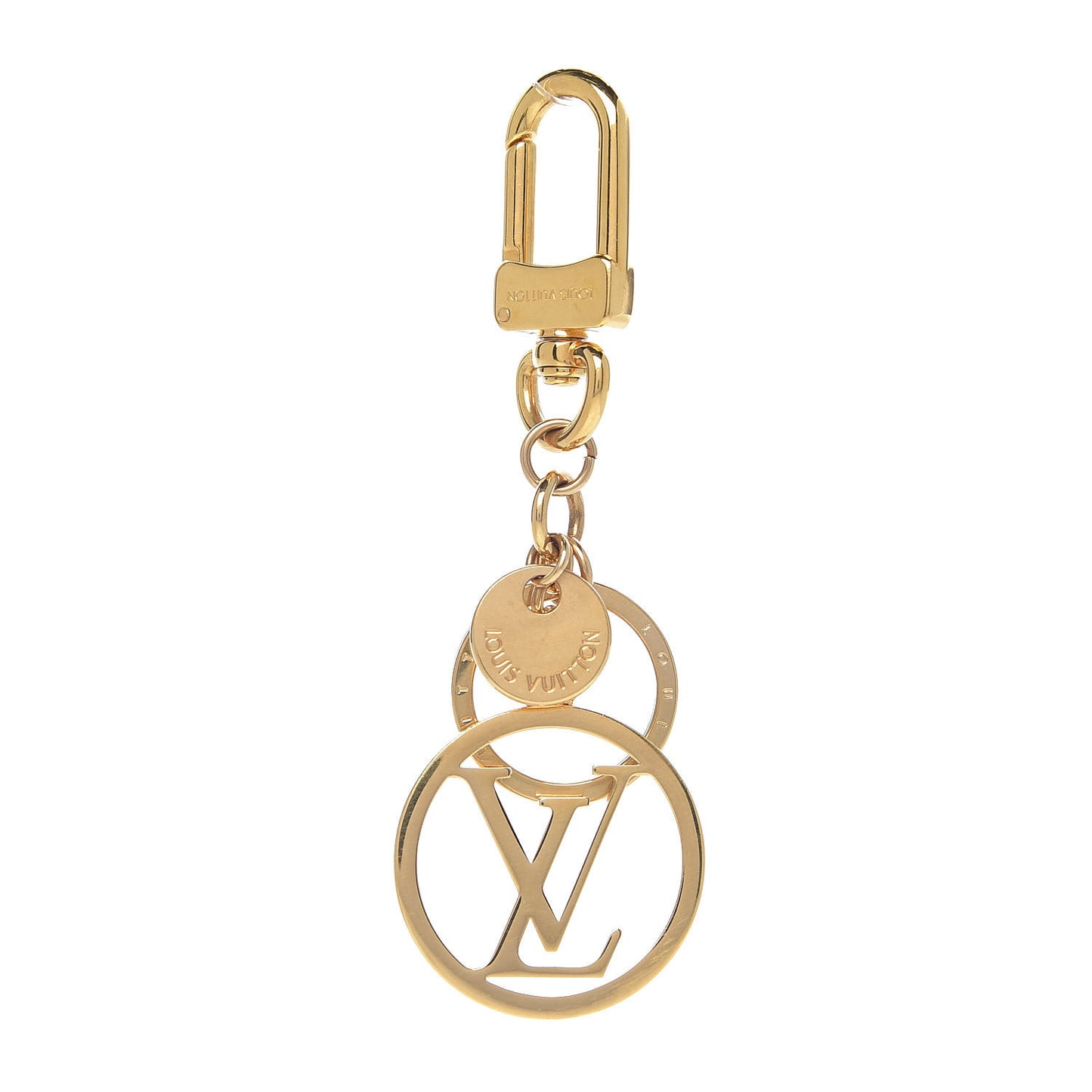 LV Circle Bag Charm Key Holder Gold