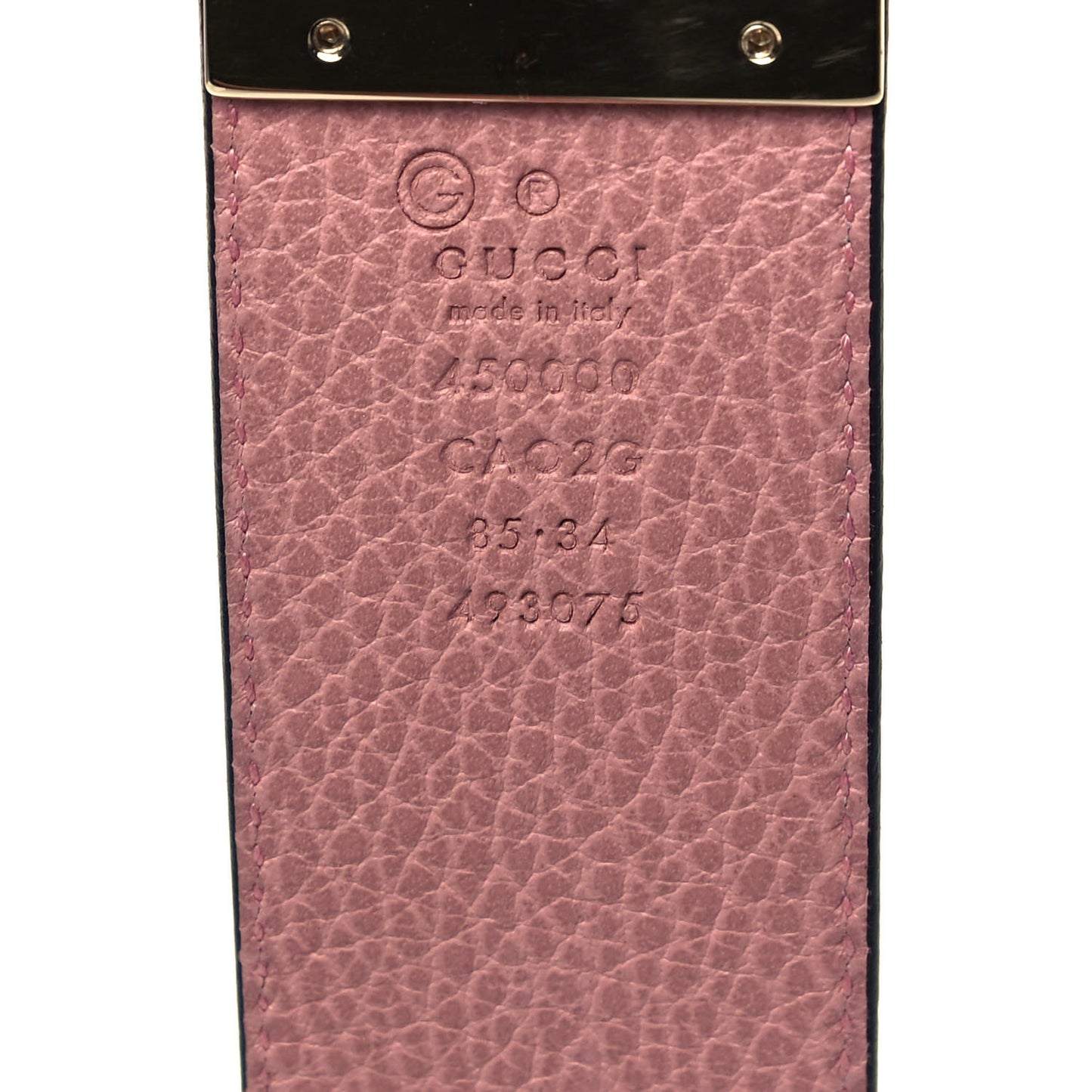 Calfskin 1973 Reversible Belt 85 34 Black Pink
