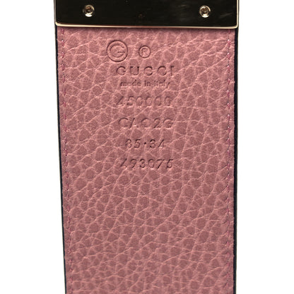 Gucci Calfskin 1973 Reversible Belt 85 34 Black Pink 4 of 4