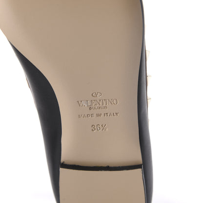 Valentino Garavani Nappa Rockstud Cage Ballerina Flats 36.5 Black Poudre 6 of 9