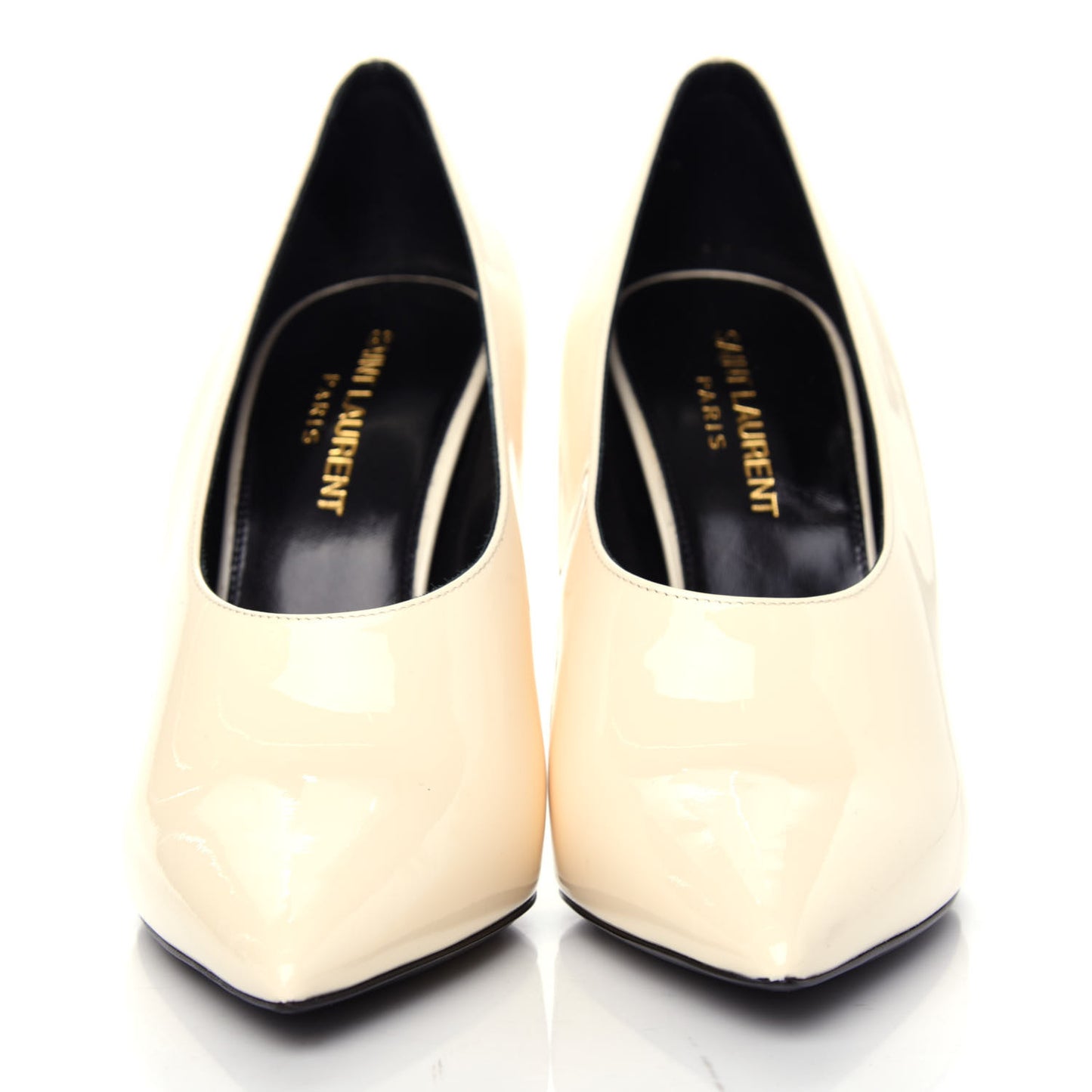 Patent Calfskin Teddy High Vamp 105 Pumps 37 Porcellana