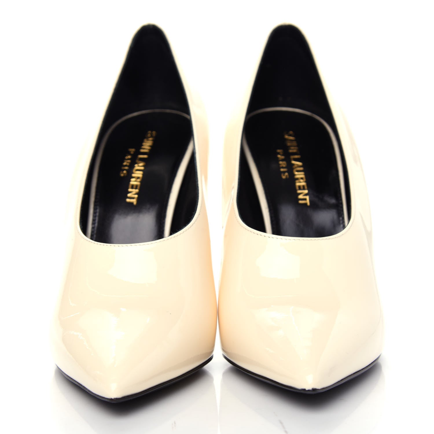 Saint Laurent Patent Calfskin Teddy High Vamp 105 Pumps 37 Porcellana 2 of 11