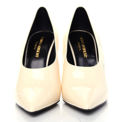 Saint Laurent Patent Calfskin Teddy High Vamp 105 Pumps 37 Porcellana 2 of 11