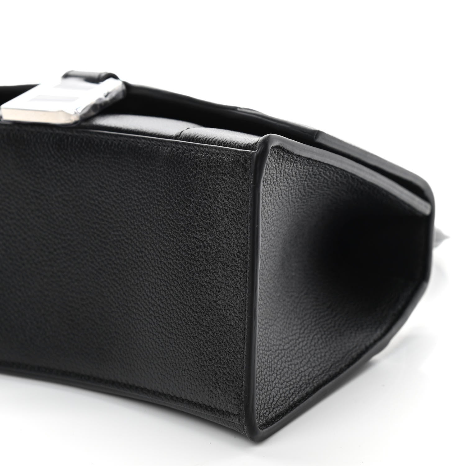 Balenciaga Grained Calfskin Small Hourglass Top Handle Bag Black 9 of 9