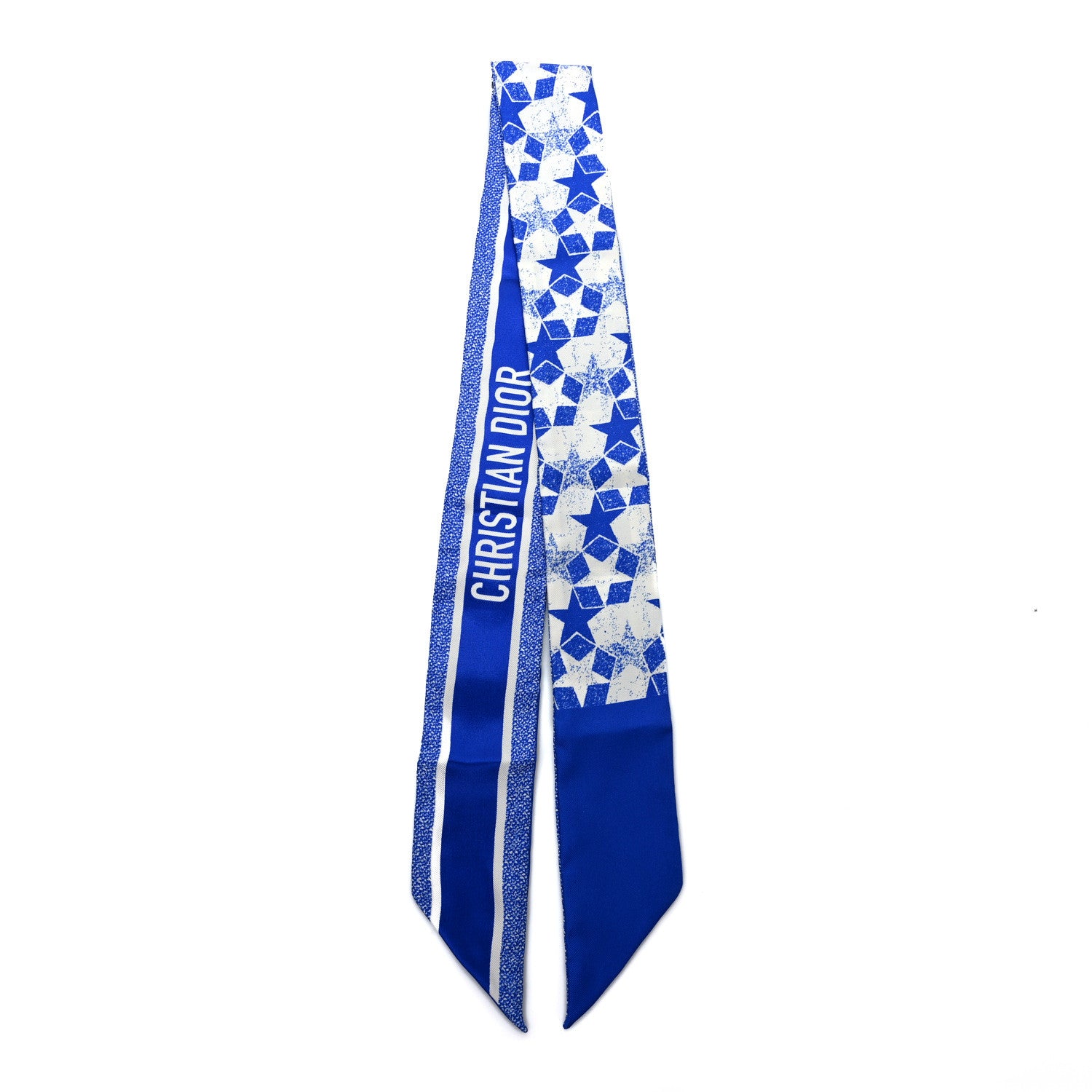 Christian Dior Silk Star Mitzah Scarf Blue 2 of 3