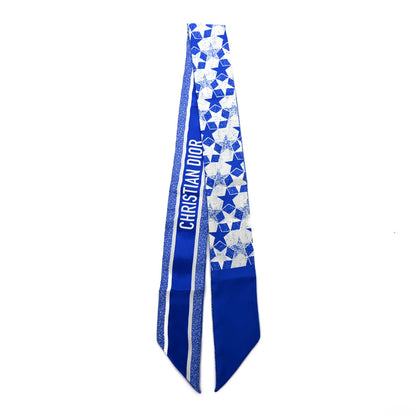 Christian Dior Silk Star Mitzah Scarf Blue 2 of 3