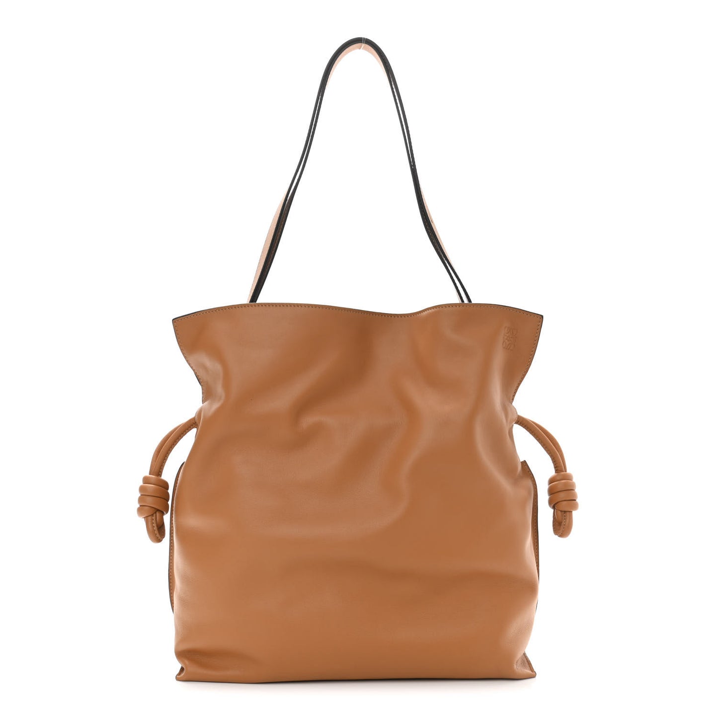 Calfskin Large Flamenco Knot Bag Warm Desert