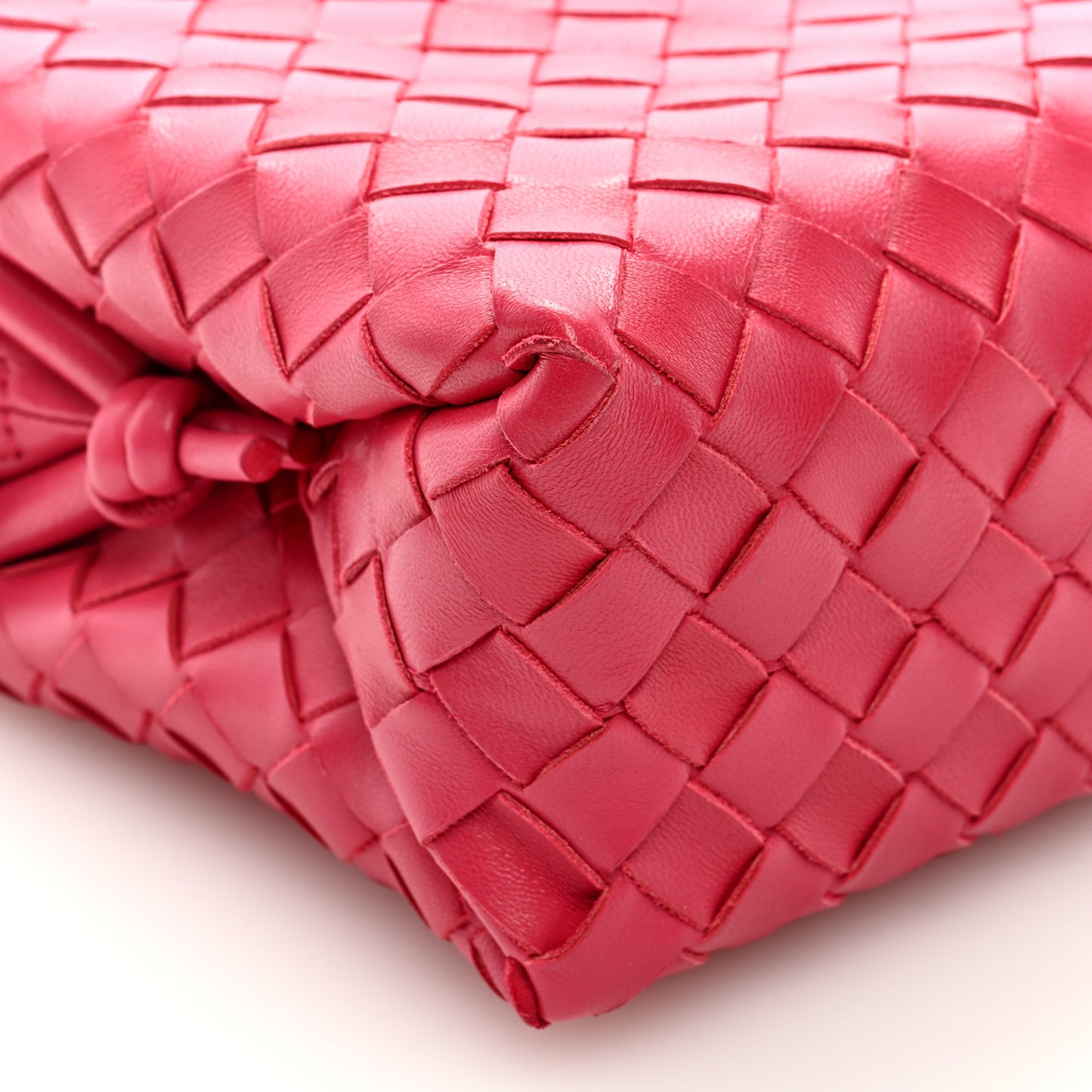 Nappa Intrecciato Small Loop Camera Bag Cranberry