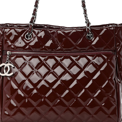 Chanel Patent Quilted Large Chic and Glitter Tote Dark Red 8 of 11