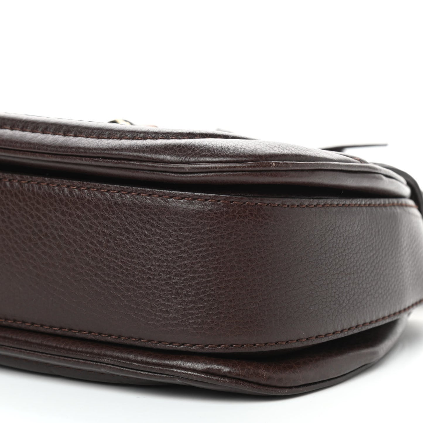 Calfskin Medium New Bamboo Top Handle Bag Brown