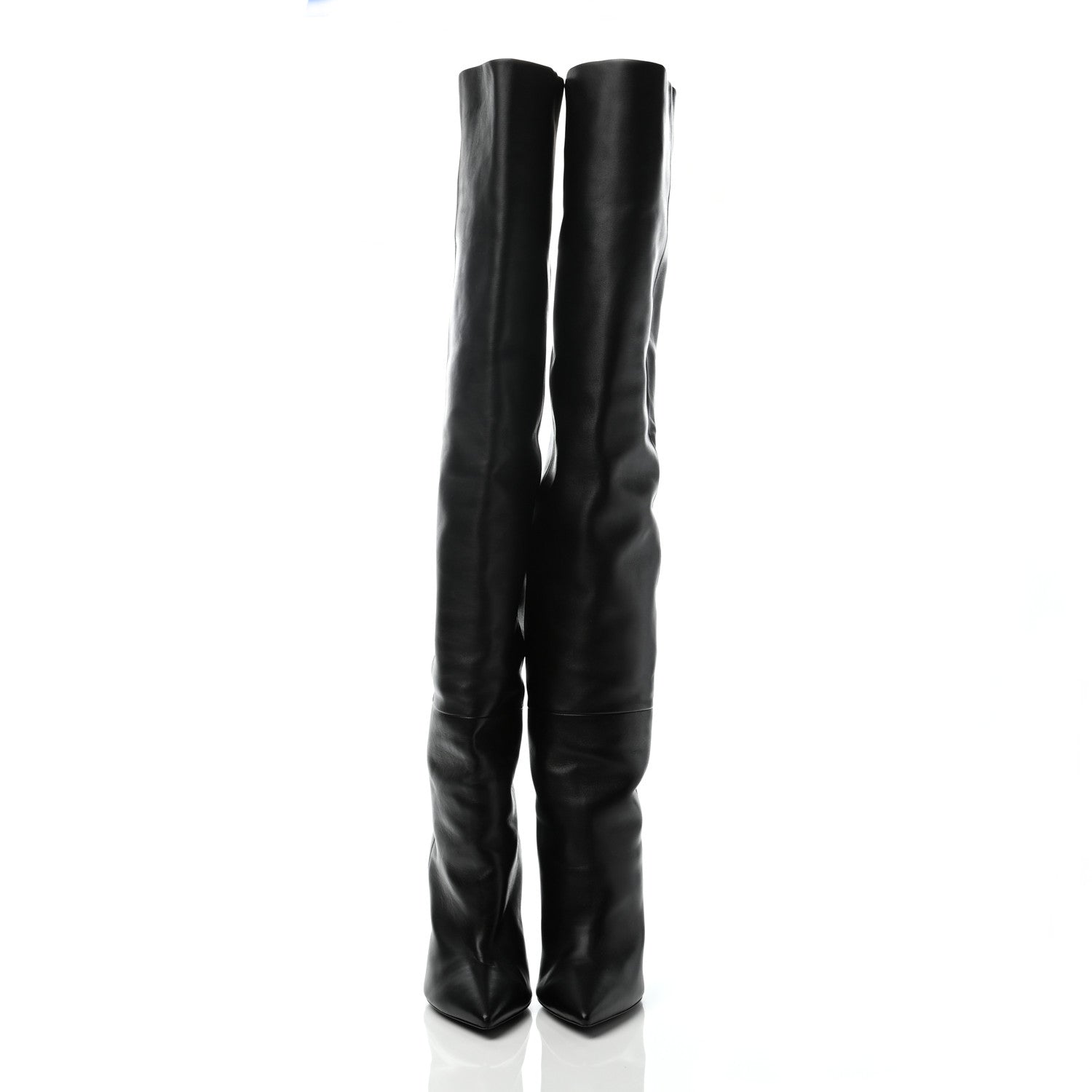 Saint Laurent Calfskin Niki 105 Thigh High Boots 38.5 Black 2 of 7