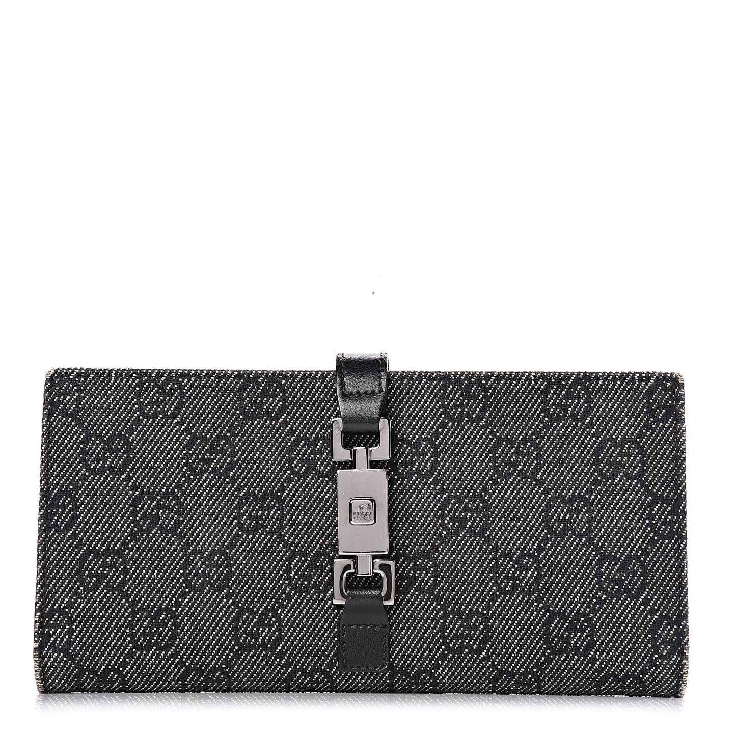 Denim Calfskin Monogram Blake Continental Wallet Black