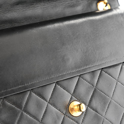 Chanel Lambskin Quilted Medium Double Flap Black 13 of 13
