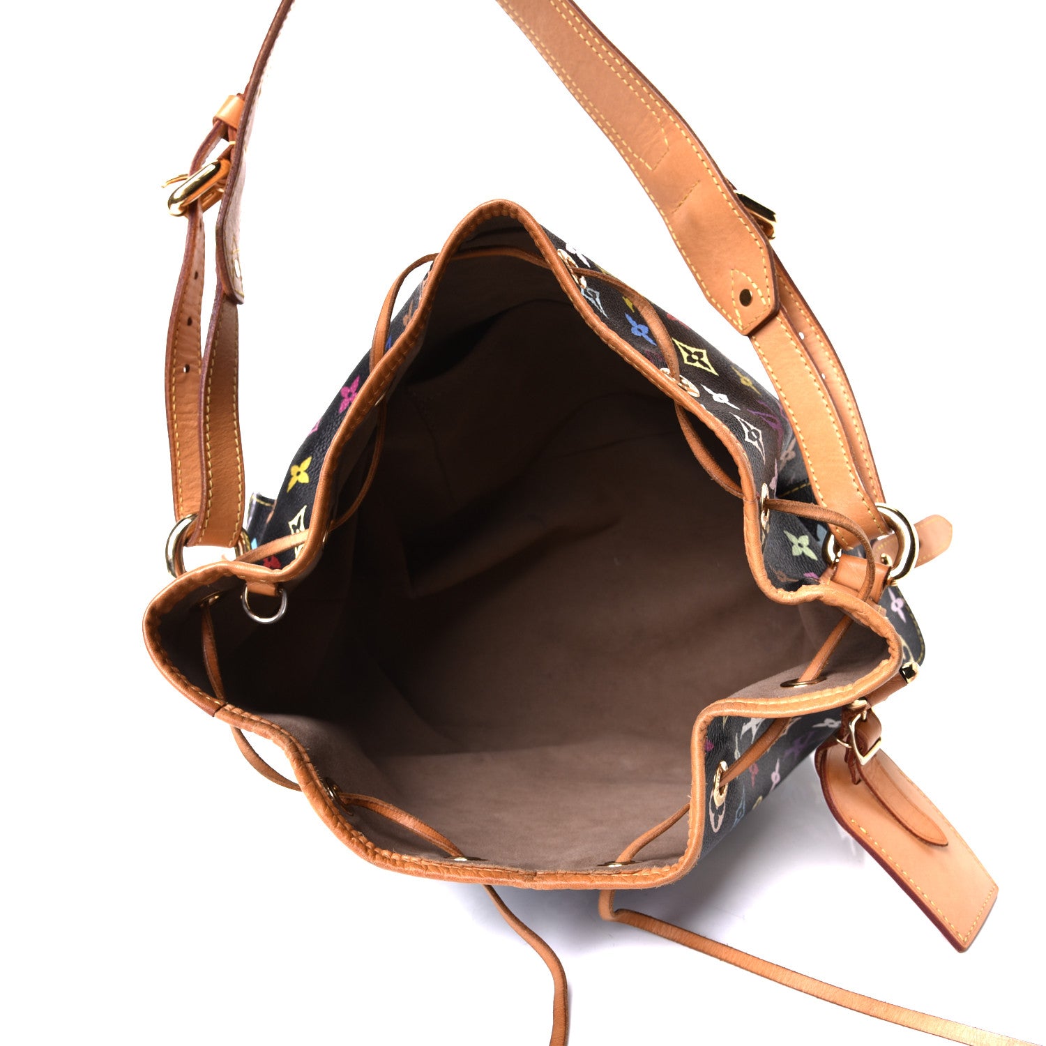 Louis Vuitton Monogram Multicolor Petit Noe Black 8 of 9