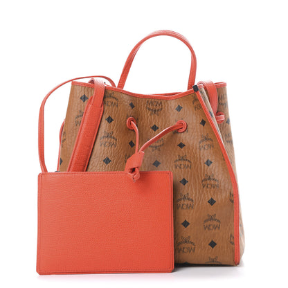 MCM Visetos Kira Drawstring Bag Cognac Orange 1 of 16