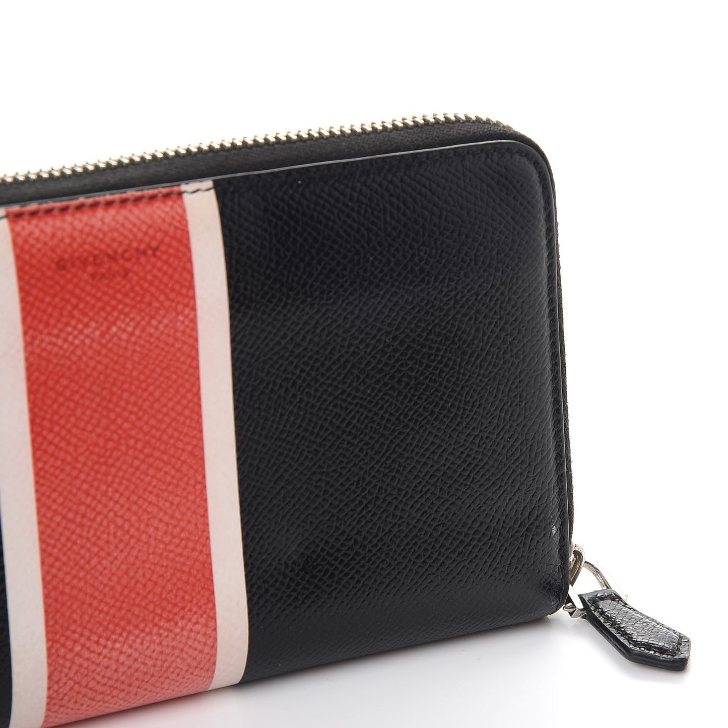 Textured Coated Canvas 17 Print Travel Zipped Wallet Black