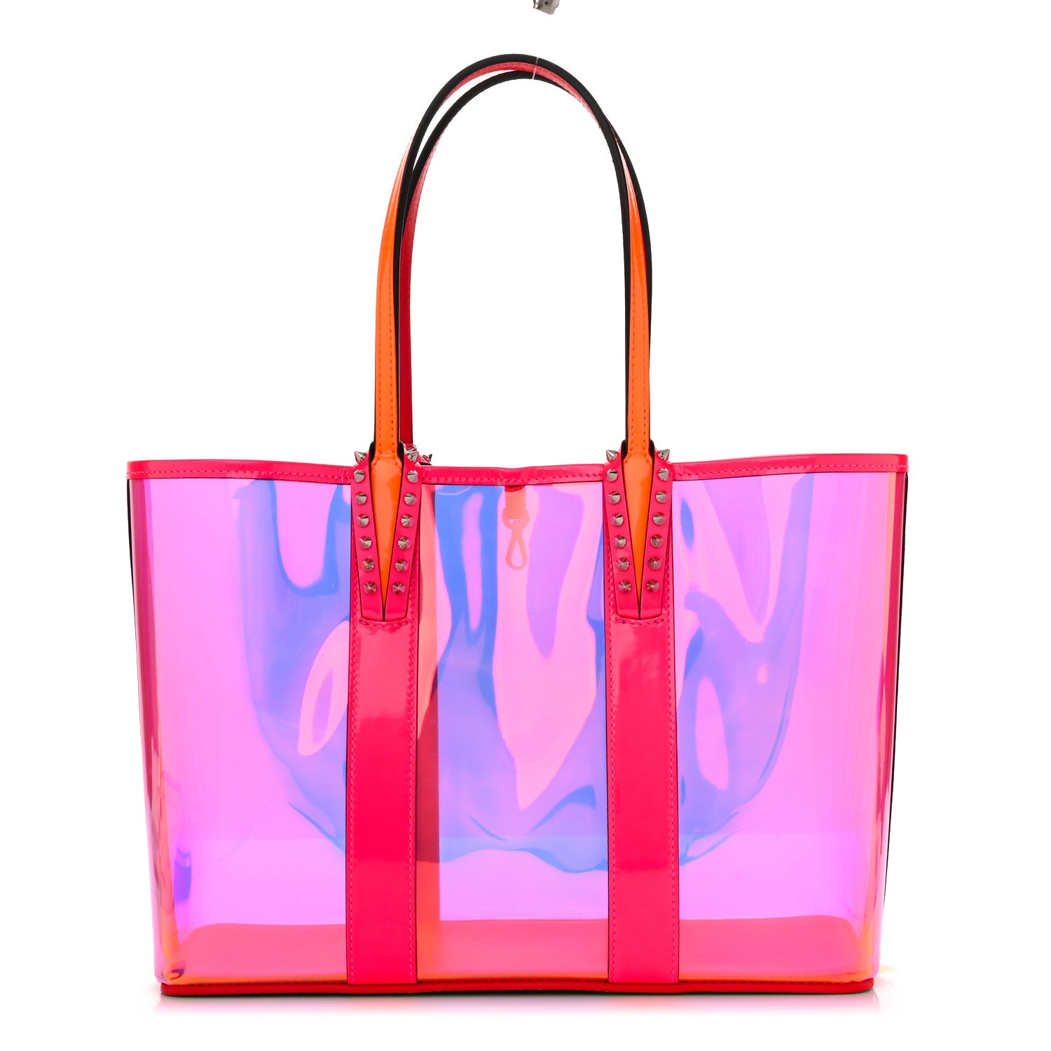 Christian Louboutin PVC Spikes East West Cabata Tote Pink 3 of 13