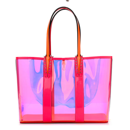 Christian Louboutin PVC Spikes East West Cabata Tote Pink 3 of 13