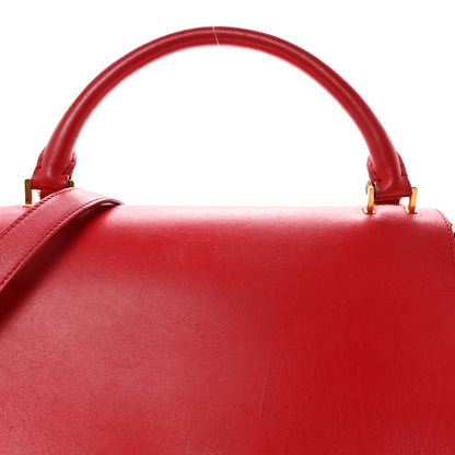 Celine Satin Baby Grained Calfskin Small Tri-Color Trapeze Carmin 7 of 9