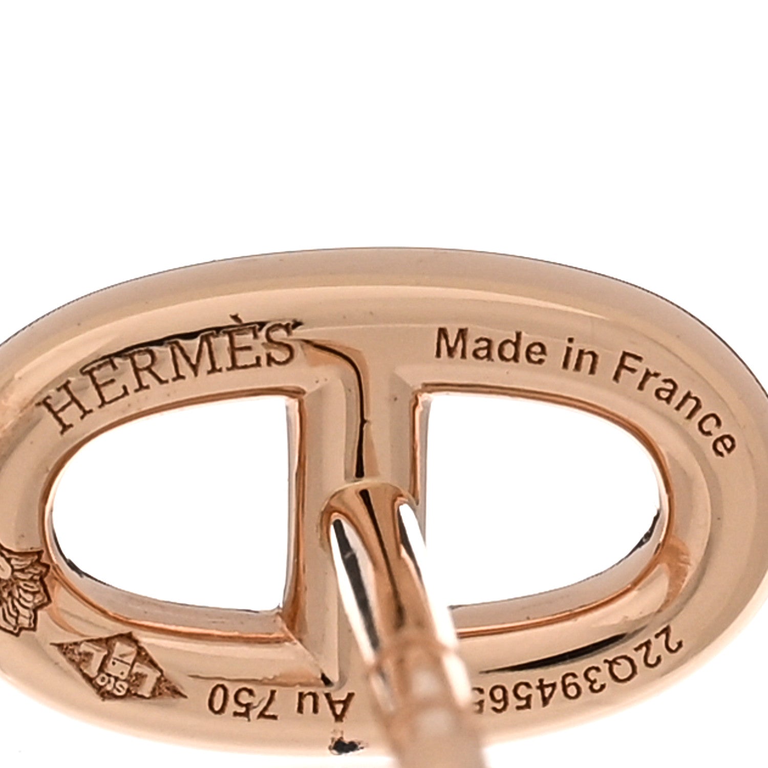 Hermes 18K Rose Gold TPM Farandole Stud Earrings 4 of 4