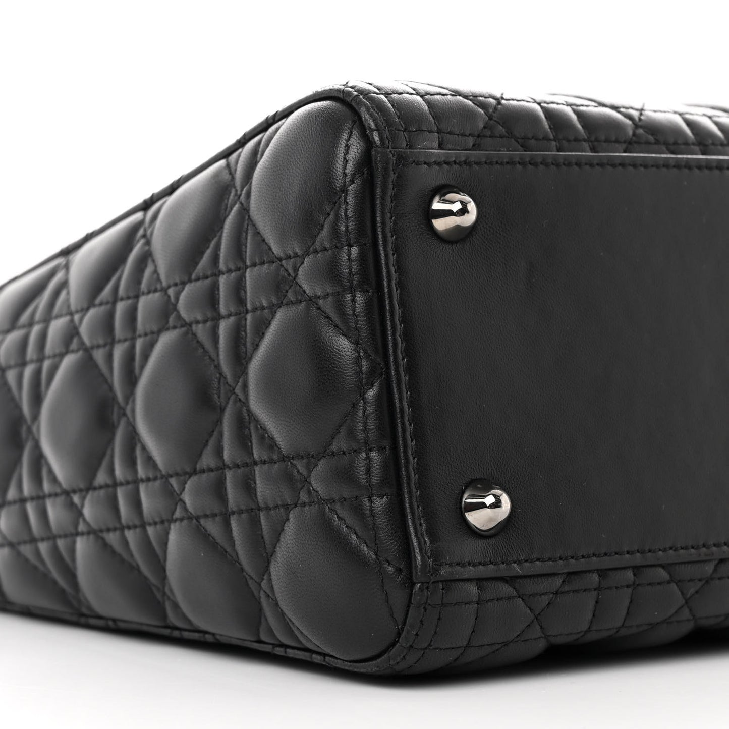 Lambskin Cannage Large Lady Dior Black