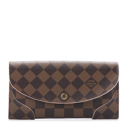 Louis Vuitton Damier Ebene Caissa Wallet Rose Ballerine 1 of 7