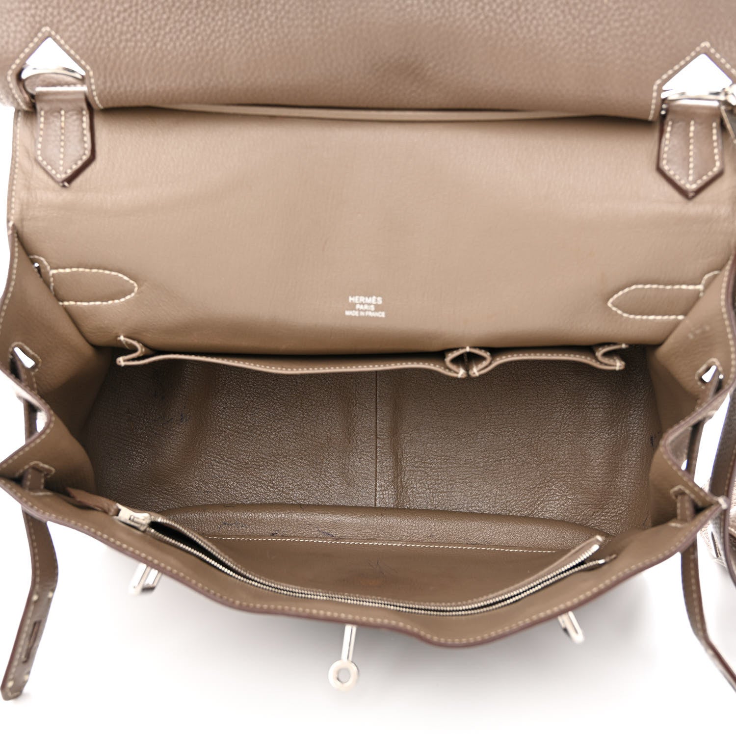 Hermes Taurillon Clemence Jypsiere 37 Etoupe 5 of 30