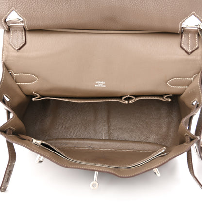 Hermes Taurillon Clemence Jypsiere 37 Etoupe 5 of 30