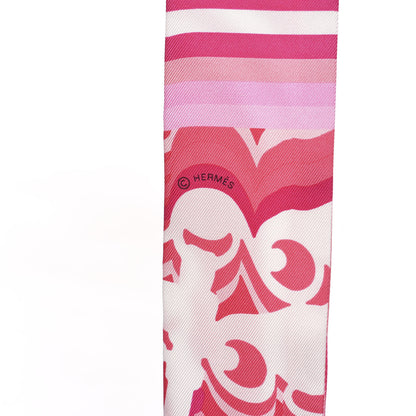 Hermes Silk Brides De Gala Shadow Twilly Rose White Fuchsia 2 of 4