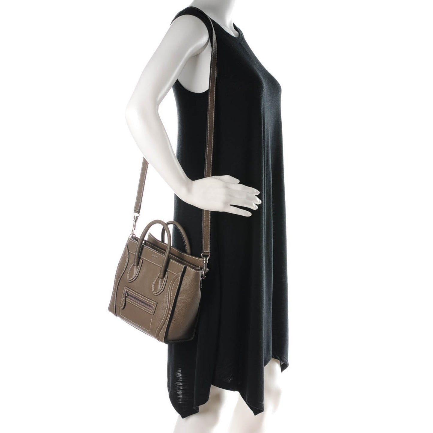 Drummed Calfskin Nano Luggage Souris
