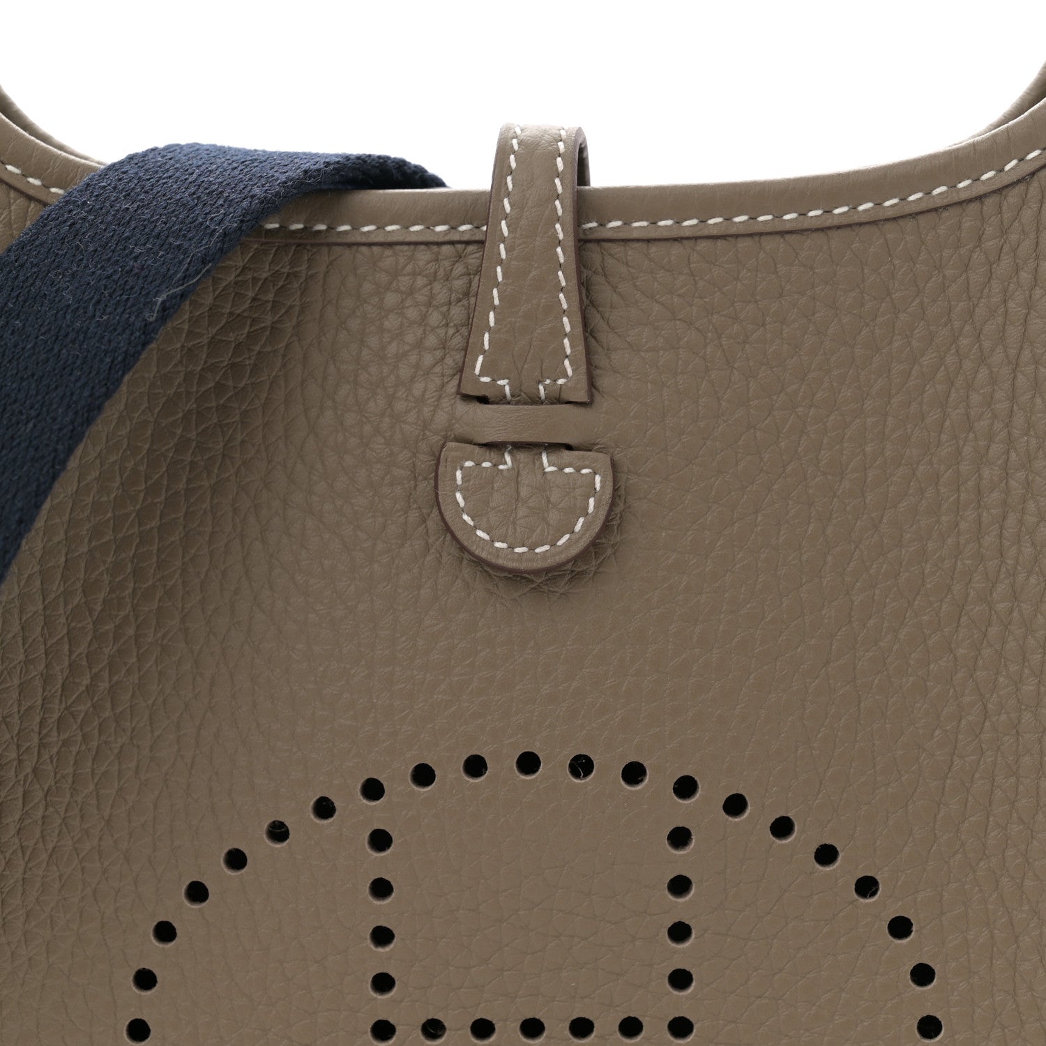 Hermes Taurillon Clemence Amazone Evelyne TPM Etoupe Bleu Indigo 8 of 11