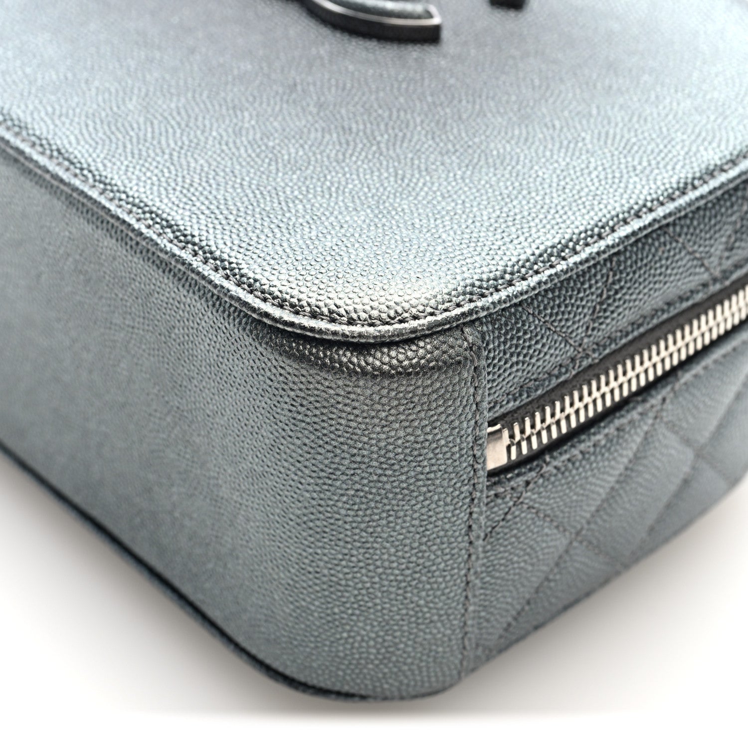Chanel Metallic Caviar Small Coco Curve Vanity Bag Black Ruthenium 18 of 19