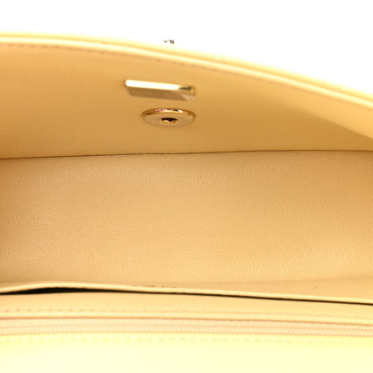 Chanel Lambskin Quilted Mini Top Handle Rectangular Flap Yellow 5 of 15