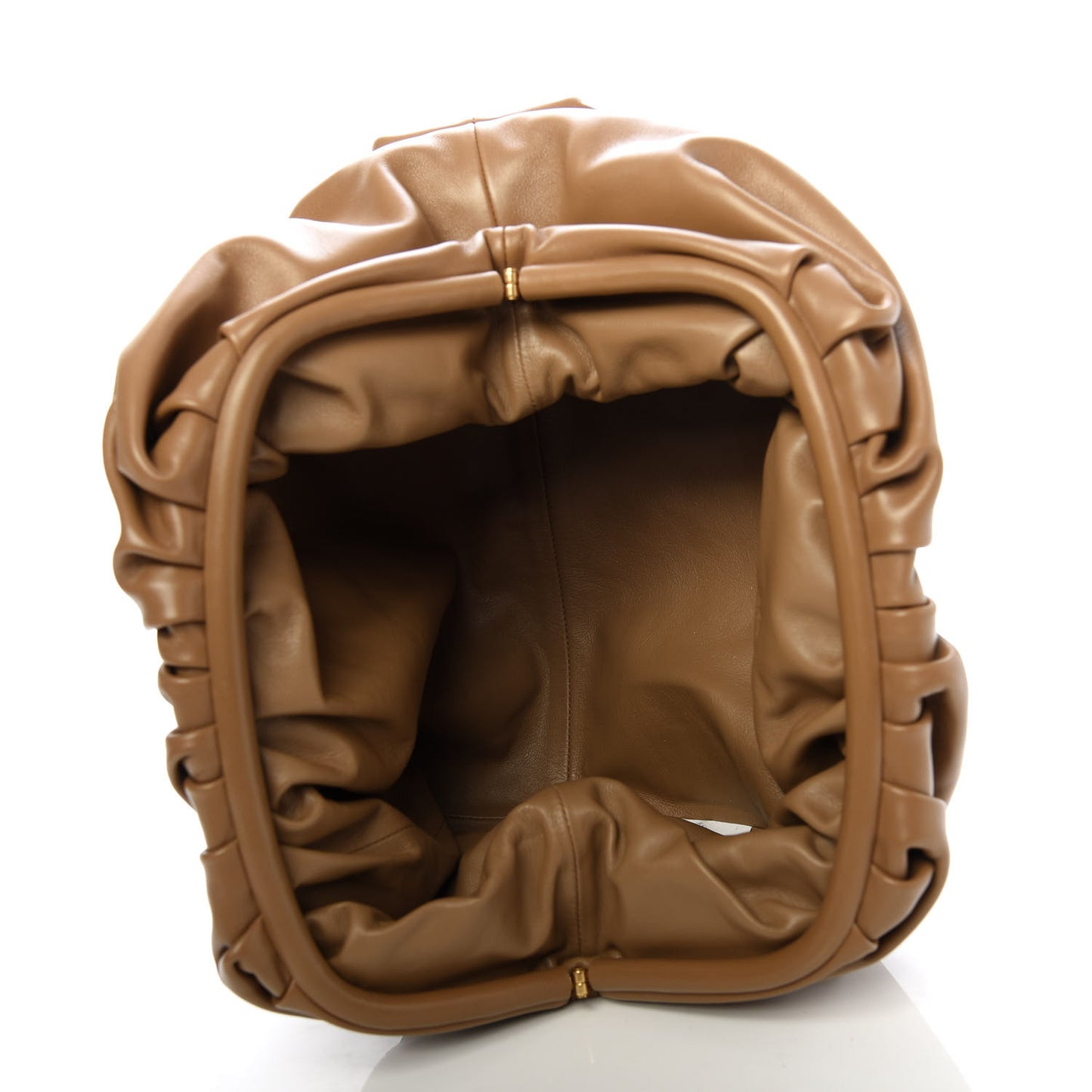 Smooth Butter Calf The Pouch Oversized Clutch Cammello