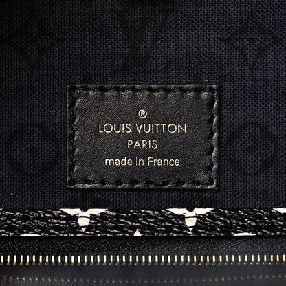 Louis Vuitton Monogram Giant Crafty Neverfull MM Creme Rouge Black 7 of 10