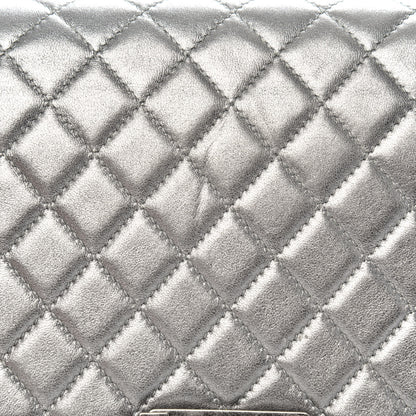 Chanel Metallic Lambskin Embellished Medium Boy Flap Silver 11 of 15