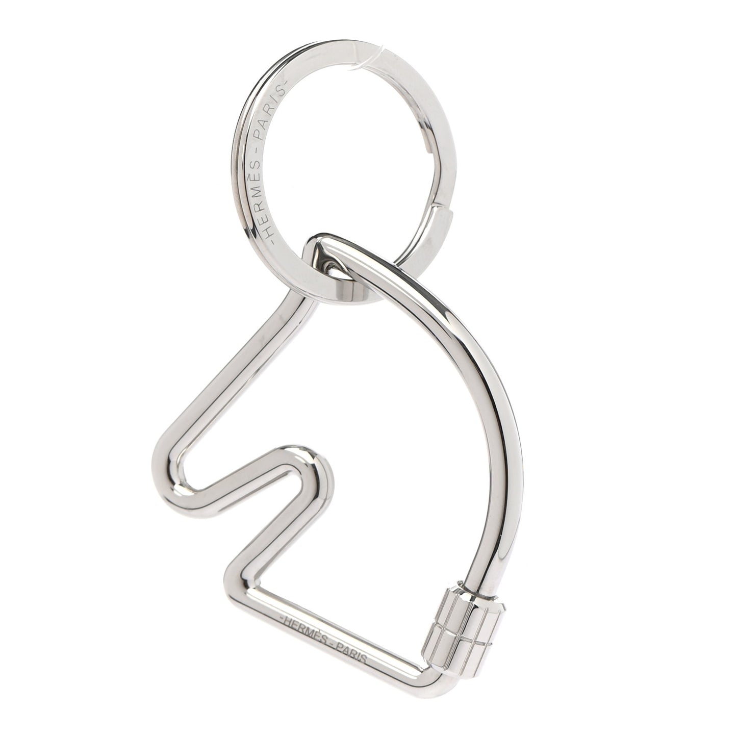 Palladium Cheval Key Ring