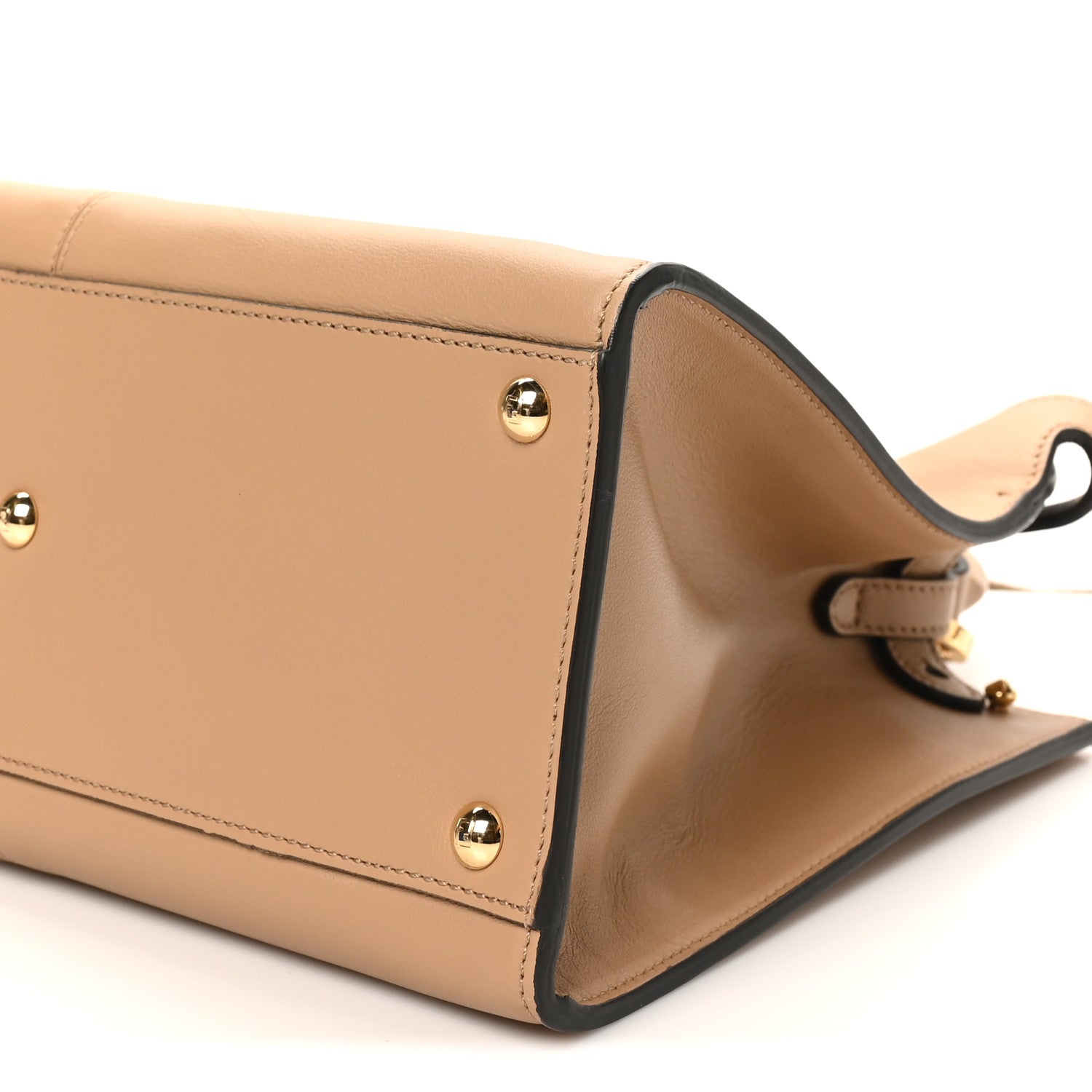 Fendi Vitello Seta Nabuk Pequin Medium Peekaboo X-Lite Cuoio Tabacco Moro 9 of 9