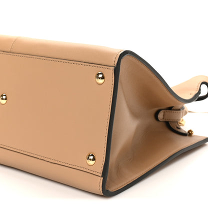Fendi Vitello Seta Nabuk Pequin Medium Peekaboo X-Lite Cuoio Tabacco Moro 9 of 9