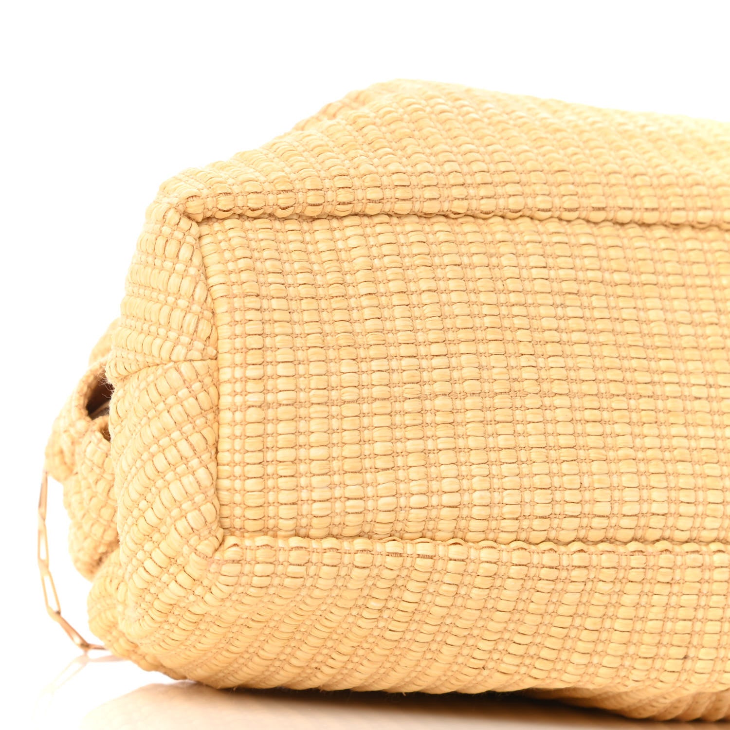 Mansur Gavriel Woven Raffia Mini Cloud Chain Clutch Natural 8 of 9