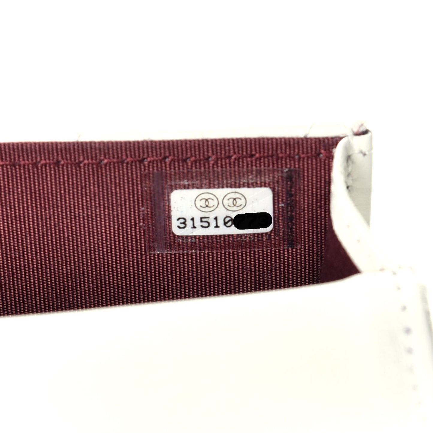 Calfskin Quilted Perfect Fit Coin Purse With Chain White