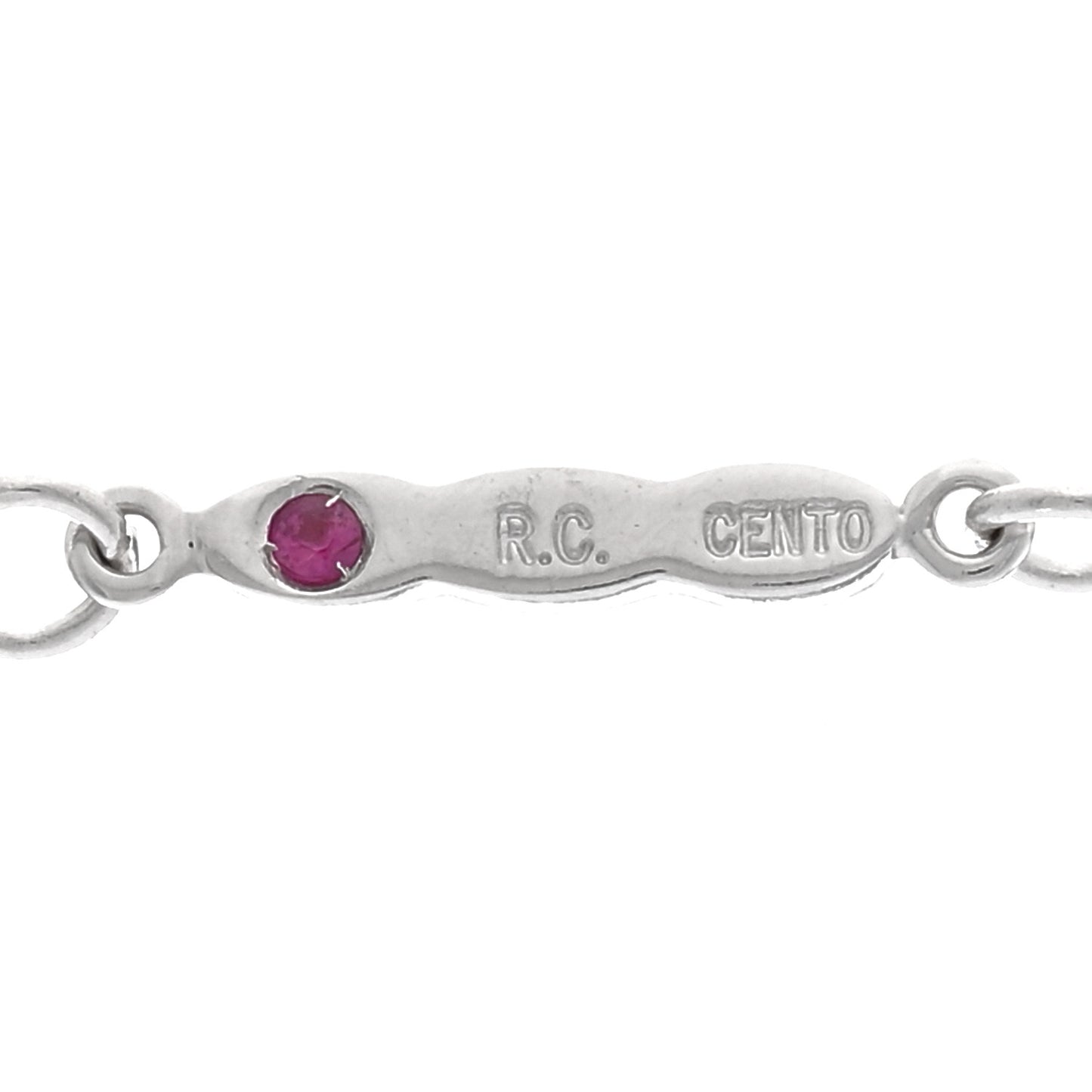 18K White Gold Diamond .50ct Cento Solitaire Pendant Necklace