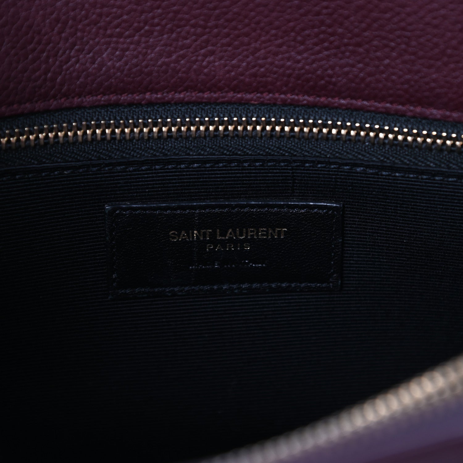 Saint Laurent Grained Calfskin Small Classic Sac De Jour Bordeaux 6 of 9