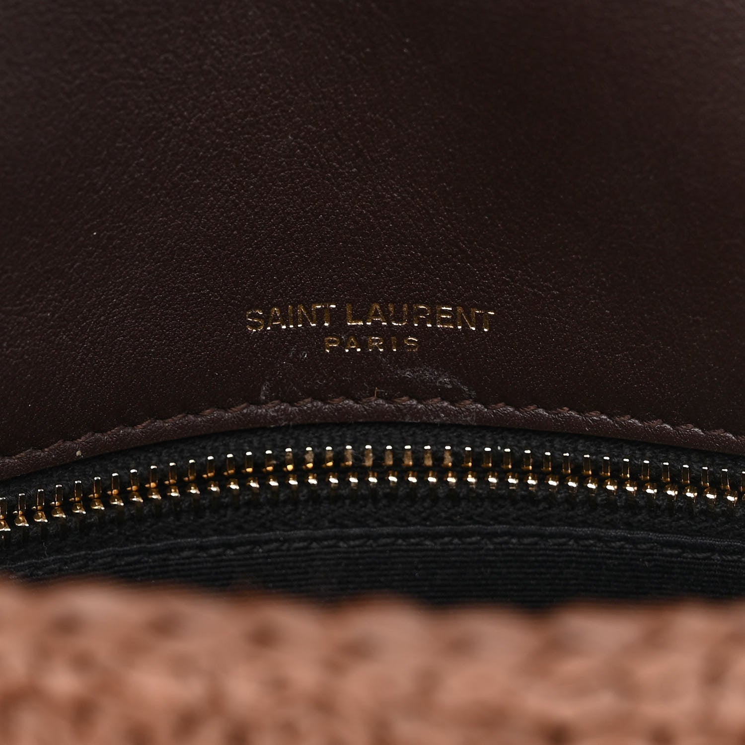 Saint Laurent Raffia Calfskin Monogram Medium Niki Chain Satchel New Nut 6 of 11